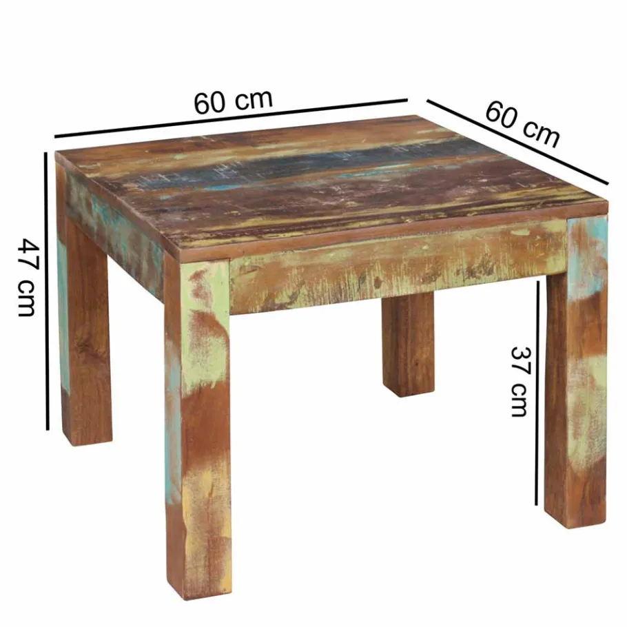 Online Wohnen Shabby Chic Couchtisch Dencig quadratisch