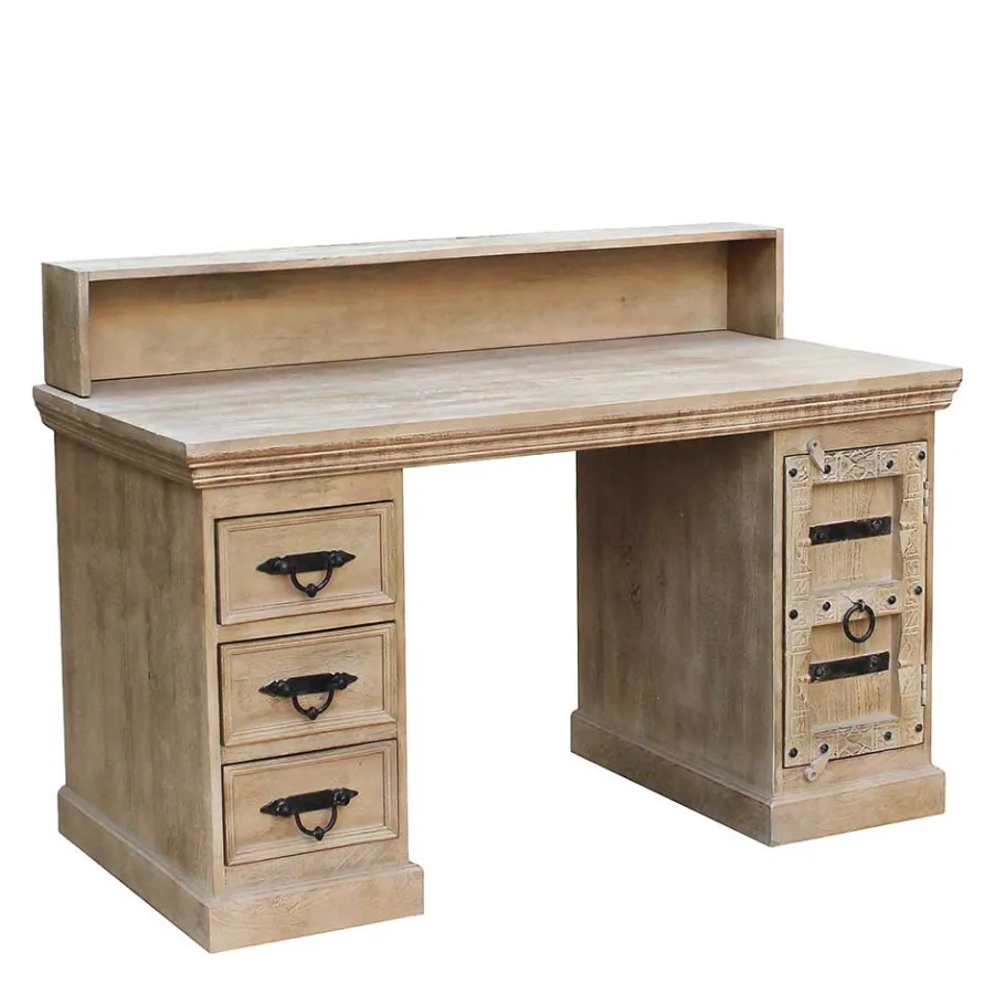 Wohnen Shabby Chic Design Schreibtisch 132x90x65 cm - Abid