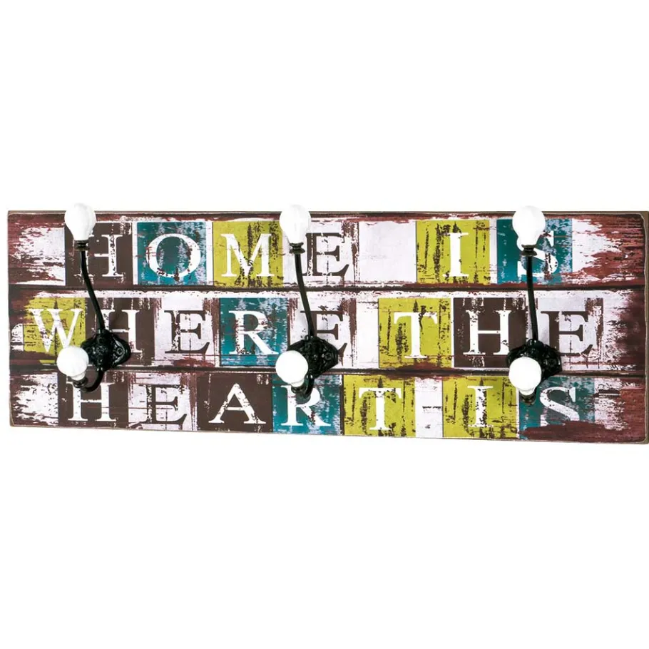 Clearance Wohnen Shabby Chic Garderobe Home is where the heart is - Alvios