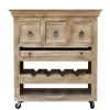Discount Wohnen Shabby Chic Küchenwagen aus Holz Grey Wash - Abid