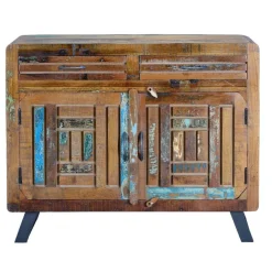 Hot Wohnen Shabby Chic Kombi-Kommode aus Recyclingholz - Tunar