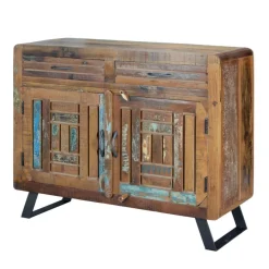 Hot Wohnen Shabby Chic Kombi-Kommode aus Recyclingholz - Tunar