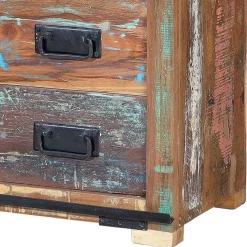 Online Wohnen Shabby Chic Kommode aus Altholz mit Lackresten - Jevilia