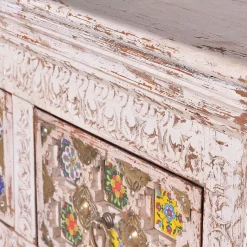 New Wohnen Shabby Chic Kommode in Antikweiß - Mirell