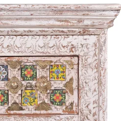 New Wohnen Shabby Chic Kommode in Antikweiß - Mirell