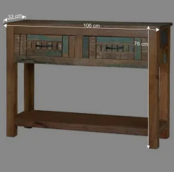 Clearance Wohnen Shabby Chic Konsolentisch aus Recyclingholz - Tunar