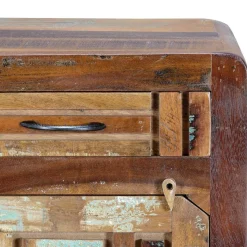 Outlet Wohnen Shabby Chic Nachtkommode aus Recyclingholz - Tunar