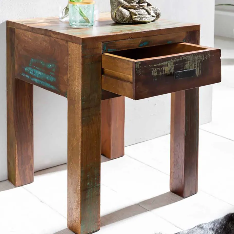 Online Wohnen Shabby Chic Nachttisch Dencig mit Schublade