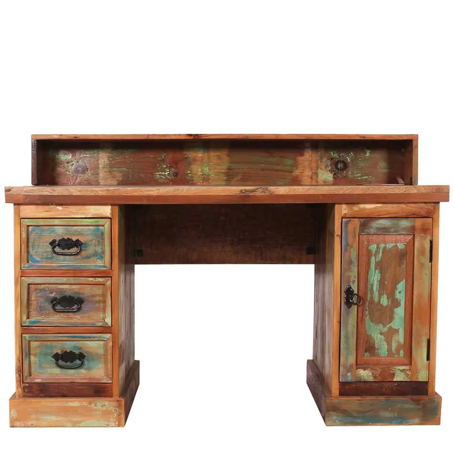 Online Wohnen Shabby Chic Schreibtisch aus Recyclingholz - Jamaica