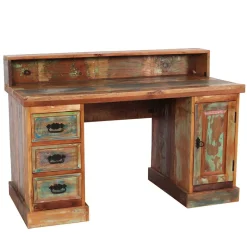 Online Wohnen Shabby Chic Schreibtisch aus Recyclingholz - Jamaica