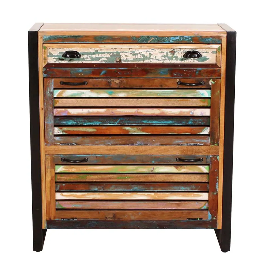 Wohnen Shabby Chic Schuhschrank aus Recyclingholz - Vosbadus