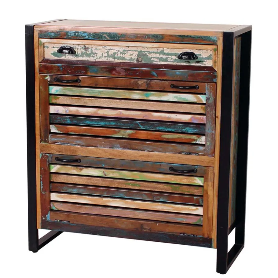 Wohnen Shabby Chic Schuhschrank aus Recyclingholz - Vosbadus