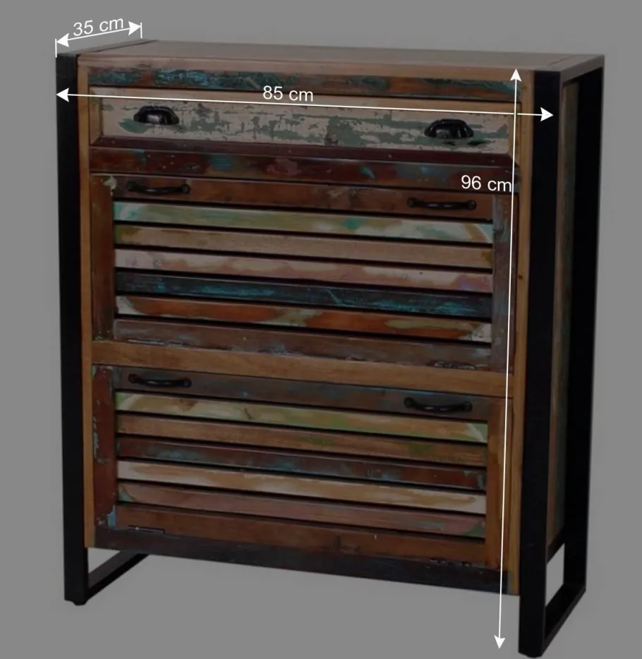 Wohnen Shabby Chic Schuhschrank aus Recyclingholz - Vosbadus