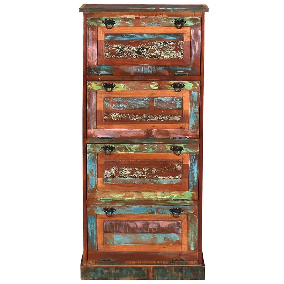 Sale Wohnen Shabby Chic Schuhschrank mit vier Klappen - Jamaica