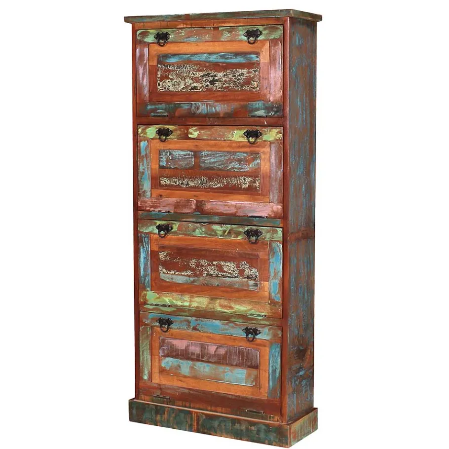 Sale Wohnen Shabby Chic Schuhschrank mit vier Klappen - Jamaica