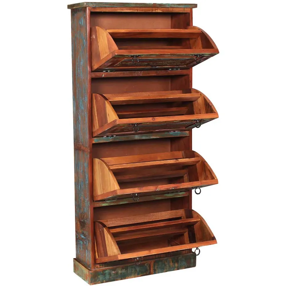 Sale Wohnen Shabby Chic Schuhschrank mit vier Klappen - Jamaica