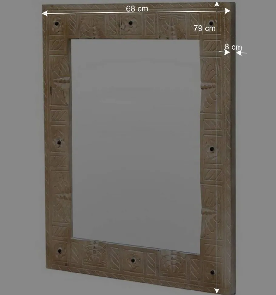 New Wohnen Shabby Chic Spiegel 68x79x8 cm - Abid