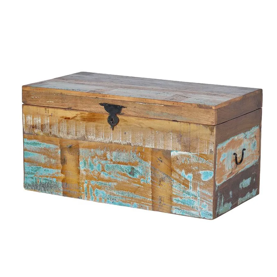 Best Wohnen Shabby Chic Truhe aus Altholz - Torreon