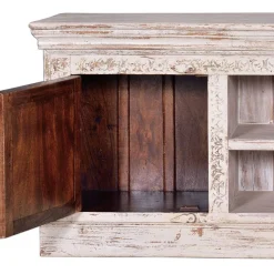 Discount Wohnen Shabby Chic TV Lowboard in Antikweiß - Mirell