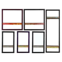 Outlet Wohnen Shabby Chic Wandregale Set - Jamaica (sechsteilig)