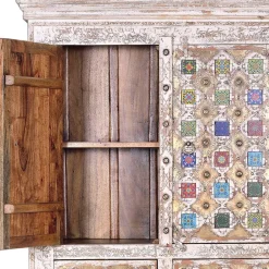 Discount Wohnen Shabby Chic Wohnzimmerschrank in Antikweiß - Mirell