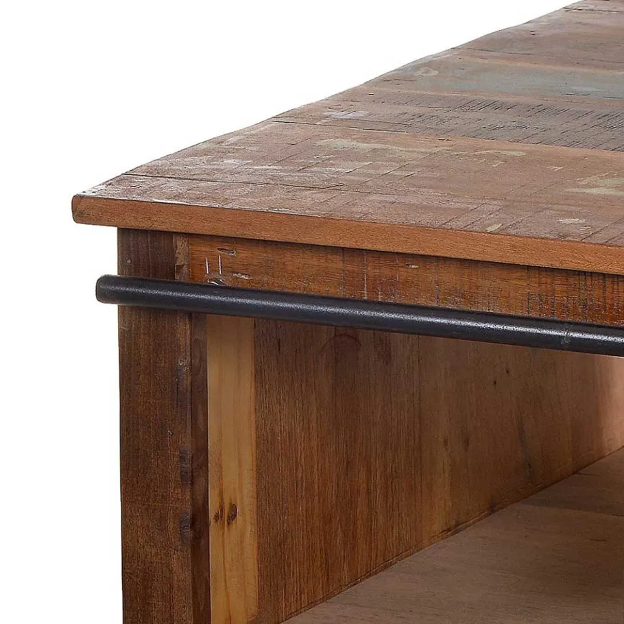 Discount Wohnen Shabby Couchtisch Vayamos mit Stauraum Schiebetüren