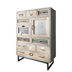 New Wohnen Shabby Design Highboard aus Recyclingholz - Nuro