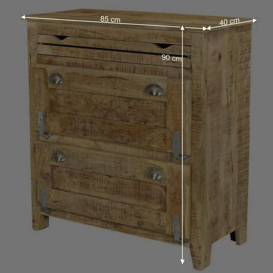 Discount Wohnen Shabby Design Schuhschrank mit 2 Klappen - Suennas