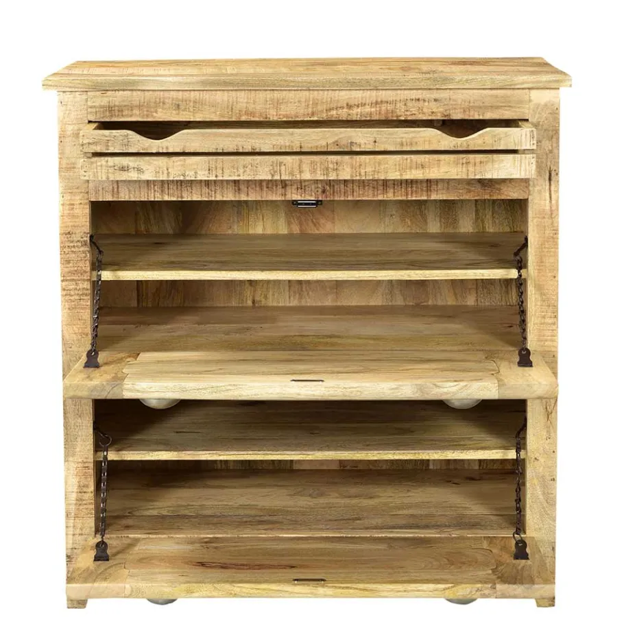 Discount Wohnen Shabby Design Schuhschrank mit 2 Klappen - Suennas