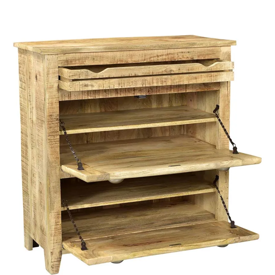Discount Wohnen Shabby Design Schuhschrank mit 2 Klappen - Suennas