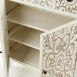 Best Wohnen Shabby Highboard mit Ornament Muster Front - Acacio