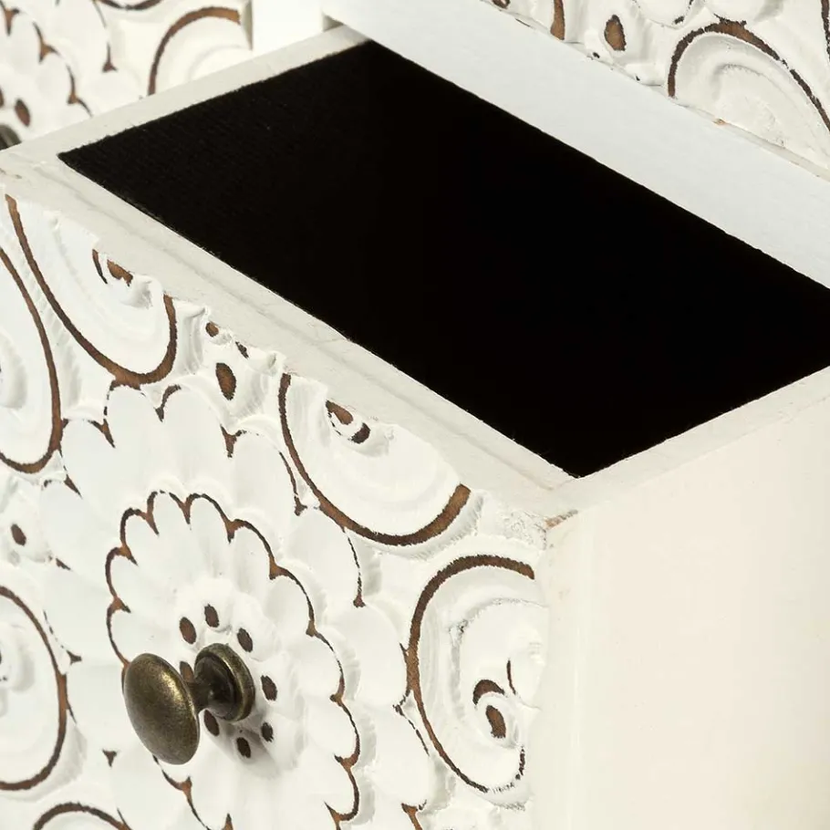Best Wohnen Shabby Highboard mit Ornament Muster Front - Acacio