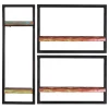 Hot Wohnen Shabby Hängeregal Set in Bunt & Schwarz - Jamaica (dreiteilig)