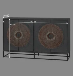 New Wohnen Sideboard - dekorativ mit Mandalas - Mesusco