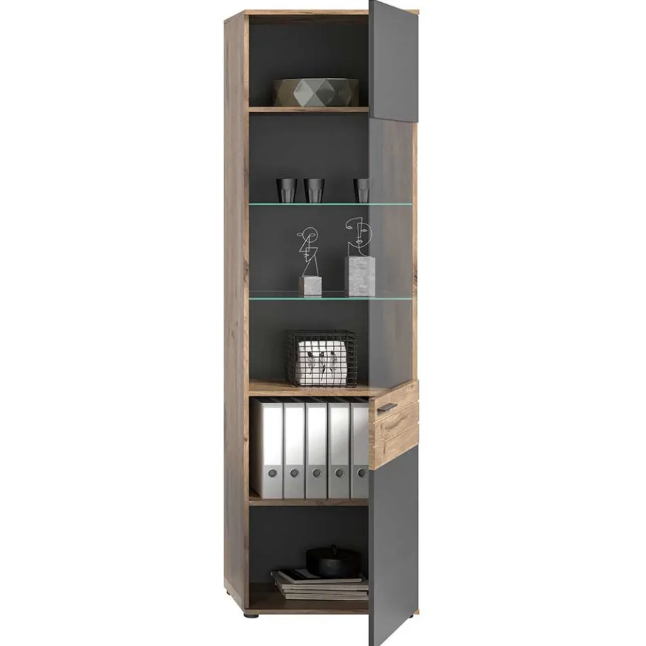 Best Wohnen Sideboard & zwei Vitrinenschränke Set - Lucios (dreiteilig)