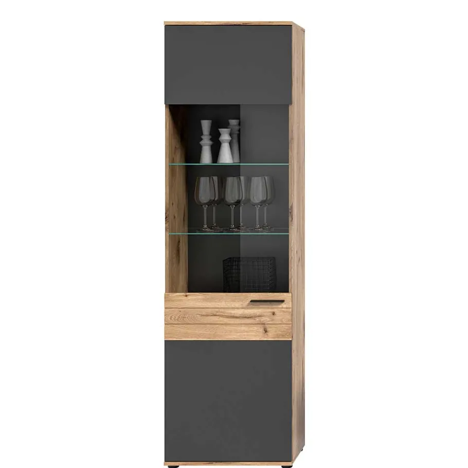 Best Wohnen Sideboard & zwei Vitrinenschränke Set - Lucios (dreiteilig)