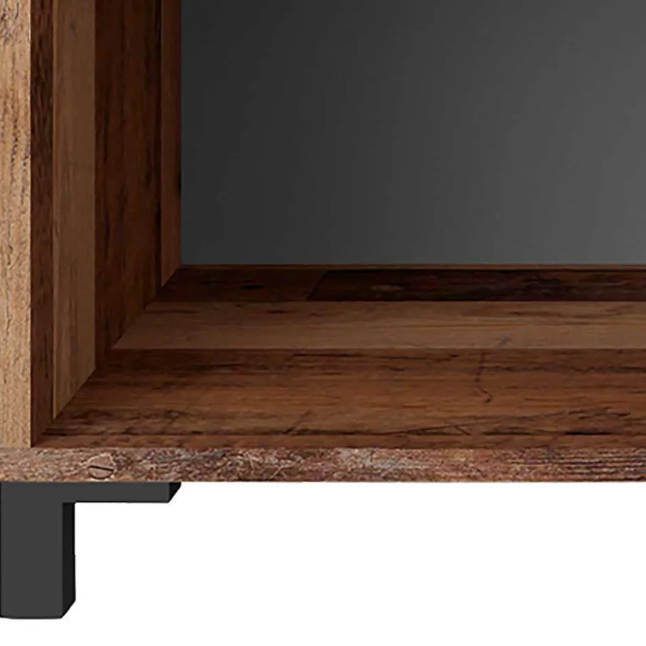 Best Wohnen Sideboard in Altholz Optik & Anthrazit - Bosco