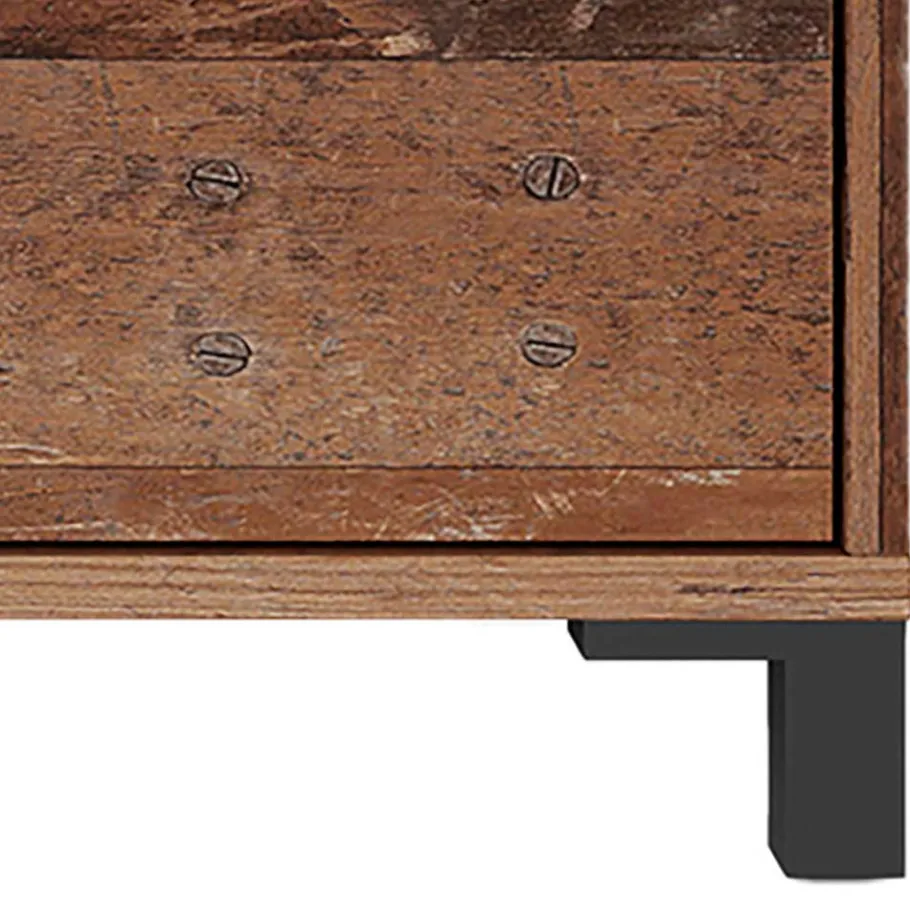 Best Wohnen Sideboard in Altholz Optik & Anthrazit - Bosco