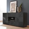 Outlet Wohnen Sideboard in Anthrazit glänzend lackiert - Ipatal I