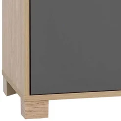 Best Wohnen Sideboard in Eiche Hell NB & Dunkelgrau - Dranico