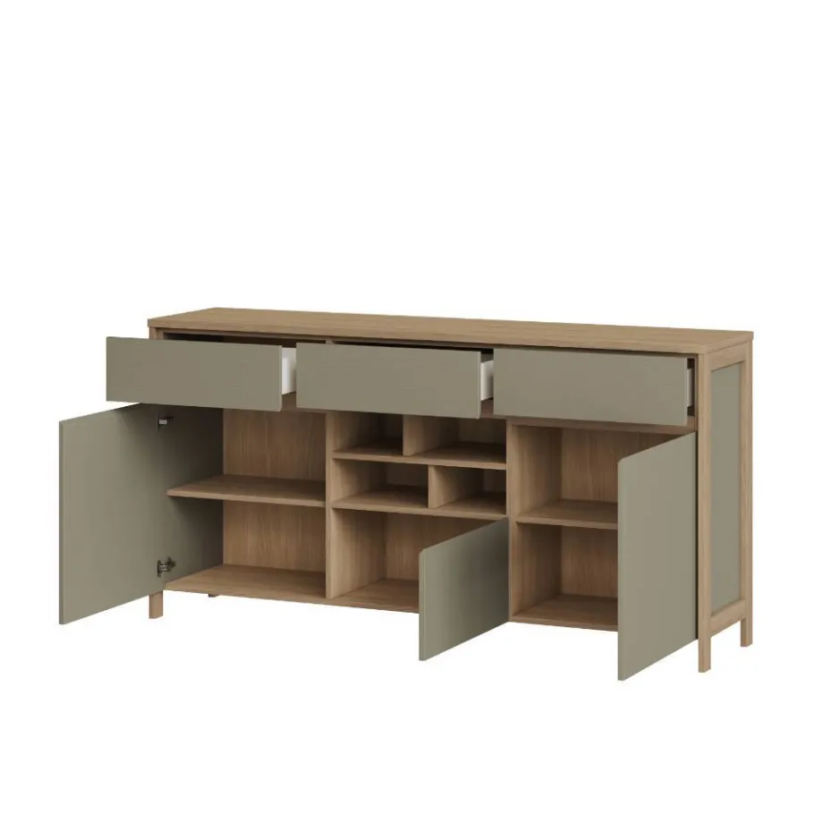 New Wohnen Sideboard in Eukalyptus und Eiche Optik - Promo
