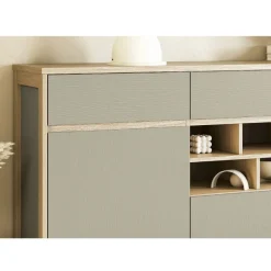 New Wohnen Sideboard in Eukalyptus und Eiche Optik - Promo