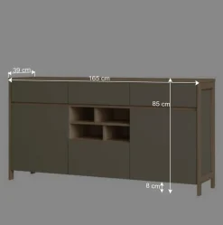 New Wohnen Sideboard in Eukalyptus und Eiche Optik - Promo