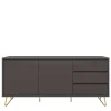 Hot Wohnen Sideboard in Grau & Gold - Tajibo