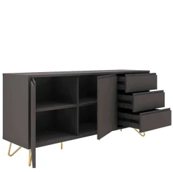 Hot Wohnen Sideboard in Grau & Gold - Tajibo