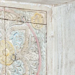 New Wohnen Sideboard in White Wash und Pastellfarben - Cranita