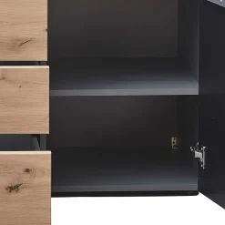 Wohnen Sideboard in Wildeiche & Dunkelgrau - Kuetra