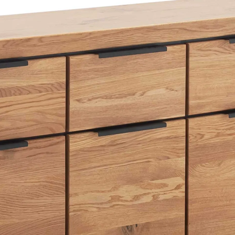 Clearance Wohnen Sideboard in Wildeiche mit Schwarz - Vlacoma