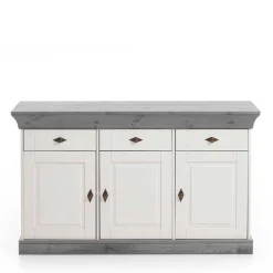 Online Wohnen Sideboard Mirandesca in Weiß Grau
