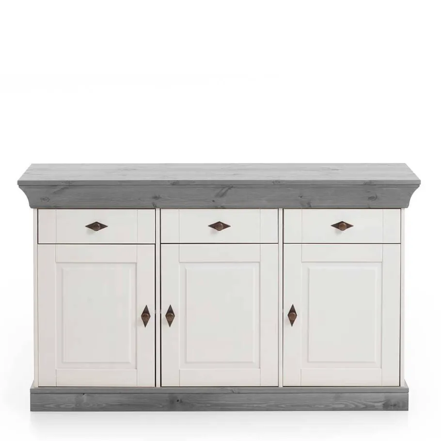 Online Wohnen Sideboard Mirandesca in Weiß Grau